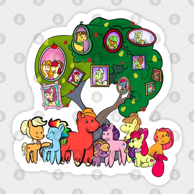 The Apple Family NBG Sticker by AmyNewBlue